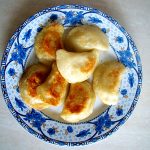 A photo of pierogies, a Ukranian dumpling